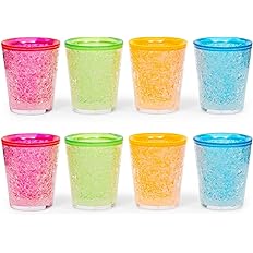 Lot De 8 Verres A Shot En Plastique Colore Pour Congelateur 5 Cm Amazon Ca Maison