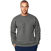 Hanes Men's Ultimate Cotton Heavyweight Crewneck Sweatshirt_Charcoal Heather_L