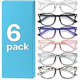 MIGSIR 6 Pack Blue Light Blocking Glasses for Women Men – Stylish Computer & Gaming Glasses, Fashion Square Frame Eyewear