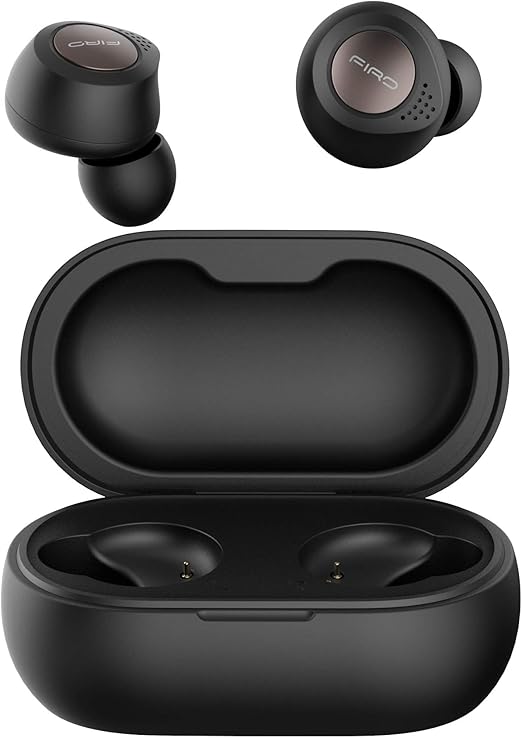 Wireless Earbuds,[Upgraded] FIRO TWS True Wireless Headphones,Comfortable in-Ear Buds for Small&Big Ears;Deep Bass Earphones with Noise Cancellation & Microphone for iPhone&Android,30Hrs Playtime