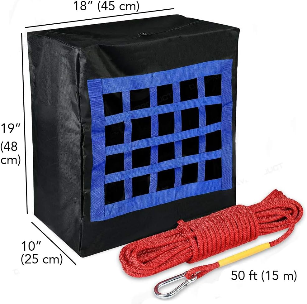 ISOP Fire Evacuation Device for Kids or Pets up to 75 Pounds - Compact Baby Safety Equipment - Rope 50 Feet Incl. - Emergency Survival Kit for Infants & Animals (Medium 19"x18"x10") - - 