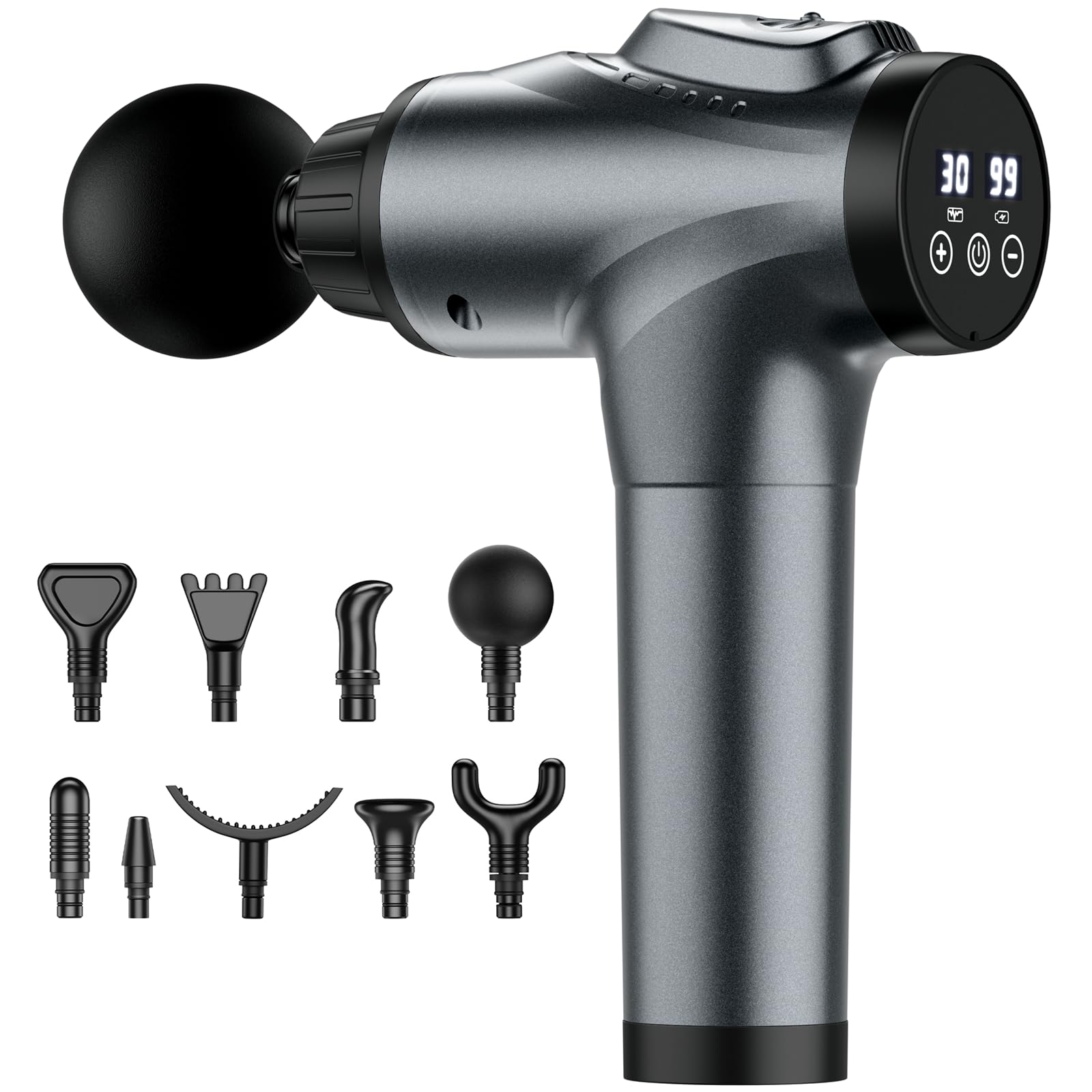 APHERMA Massage Gun, Muscle Massage Gun for Athletes Handheld Electric Deep Tissue Back Massager, Percussion Massage Device for Pain Relief with 30 Speed Levels 9 Heads,Father's Day Gifts - Image 9