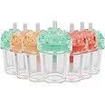iplusmile 7Pcs Cute Lip Balm Tubes with Wand, Empty Refillable Lipgloss Container Lip Glaze Tubes, Ice Cream Shape Reusable Lip Gloss Container for Homemade Lip Gloss Lipstick