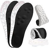 2 Pair Cloud Soles for Men,Super Soft Comfort Insoles,Trim to Fit with Arch Support for Foot Pain Relief and Fatigue Reduction (2 Pair Black, Men: 9-10.5/Women: 10-11.5)