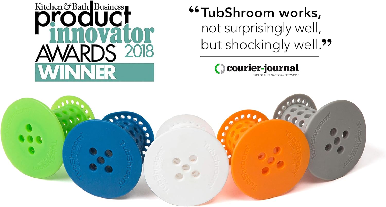 TubShroom the Revolutionary Tub Drain Protector Hair Catcher/Strainer/Snare, Gray: Home & Kitchen