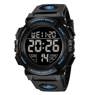 Mens Digital Watch Sports Military Watches Waterproof Outdoor Chronograph Wrist Watches for Men with LED Back Ligh/Alarm/Date