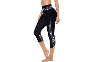 ATTRACO Swim Pants for Women High Waisted Swim Capris Swim Shorts Swimming Leggings