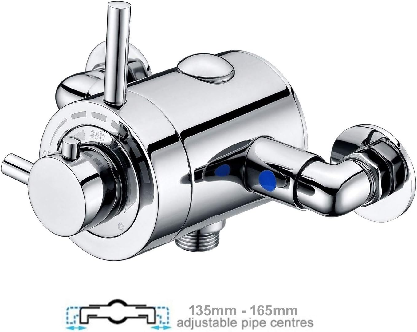 Super Saturday Thermostatic Concentric Exposed Shower Mixer Valve 135mm
