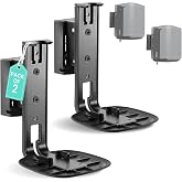 ynVISION.DESIGN Wall Mount for Sonos One, One SL, Play:1, 2 Pack, Black | Tilt 18&deg; and swivel right or left 45&deg;, cable management, hardware included for drywall, brick, and wood stud walls
