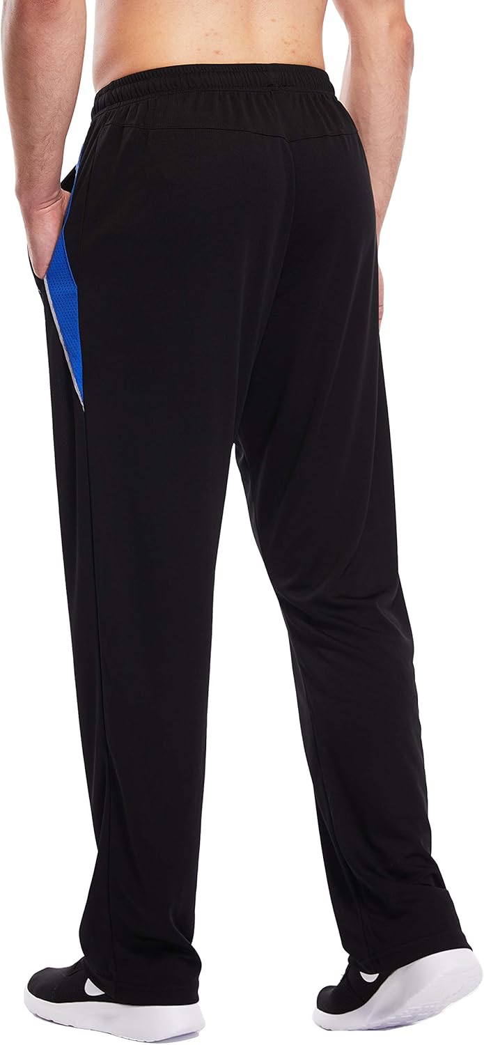 ZENGVEE Mens Sweatpants Open-Bottom Workout Jogger Pant with Pockets at  Men’s Clothing store