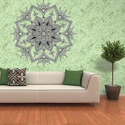 Efsdhg Etiqueta De La Pared Mandala India Vinil Boho Casa De Arte