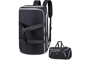 VESSGRA Garment Bags for Travel, Convertible Garment Duffle Bag for Men Women, Carry On Garment Bag Backpack, 4 in 1 Travel Suit Bag with Shoe Compartment, Large Weekender Bag