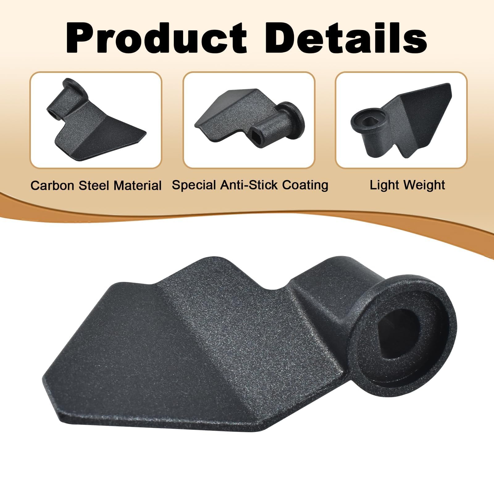 MARRTEUM 2 Pcs Bread Maker Kneading Paddle, Stainless Steel Non Stick Bread Machine Paddle Mixing Kneading Blade Replacement for Most Bread Maker (Black)