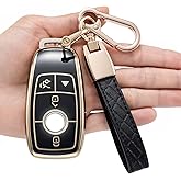 JUIMWDY Key Fob Cover for Mercedes Benz,Compatible with A-Class C-Class G-Class 2017-2020 E-Class S-Class