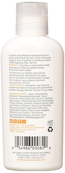 earth science makeup remover