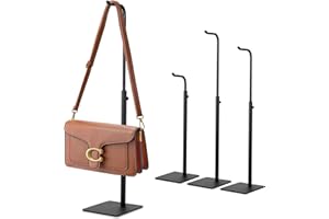 4 Pack Adjustable Purse Holder: Handbag Display Stand, Hanger Rack for Bags, Purses and Wreaths, Tabletop Closet Desk Retail 