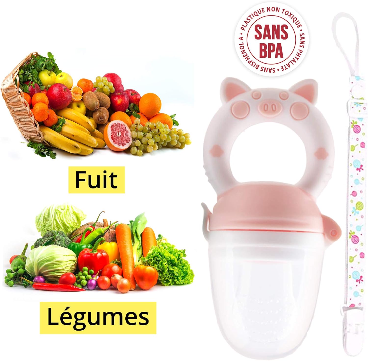 Rose O Tetine Grignoteuse Bebe Et 3 Tetinesevolutives En Silicone Medical Et Sans Bisphenol A Attache Tetine Offert Le Repas De Bebe Bebe Puericulture Mystik Com Au
