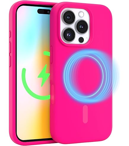 Amazon.com: FELONY CASE - Neon Pink Crystal Clear Phone Case for