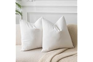 JUSPURBET Cream White Velvet Throw Pillow Covers 20x20 inch Set of 2 for Living Room Couch Bedroom Decorative Soft Cushion Cases with Invisible Zipper