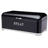 Cestino Per Il Pane In Metallo E Bambù – Contenitore Con Coperchio Acrilico, 39x28,5x18 Cm - 4
