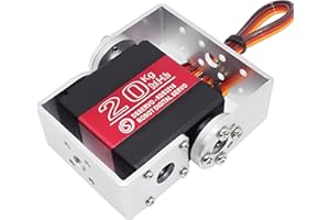 Wishiot 20KG RC Servo RDS3218 Digtal Servo 270°Waterproof Robot Arm Servo High Torque Dual Ball Bearing Full Metal Gear Servo with U Mounting Bracket for RC Car Robot DIY 1/8 1/10 Red
