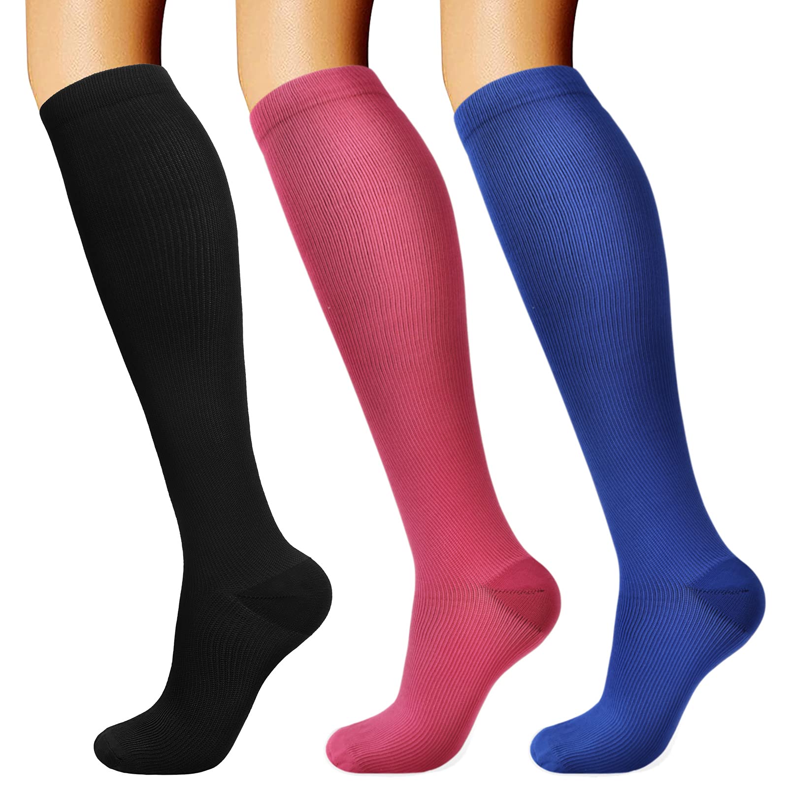 DRESHOW Compression Socks For Men & Women Best Support for Athletic Running Flight Travel Cycling — image 1