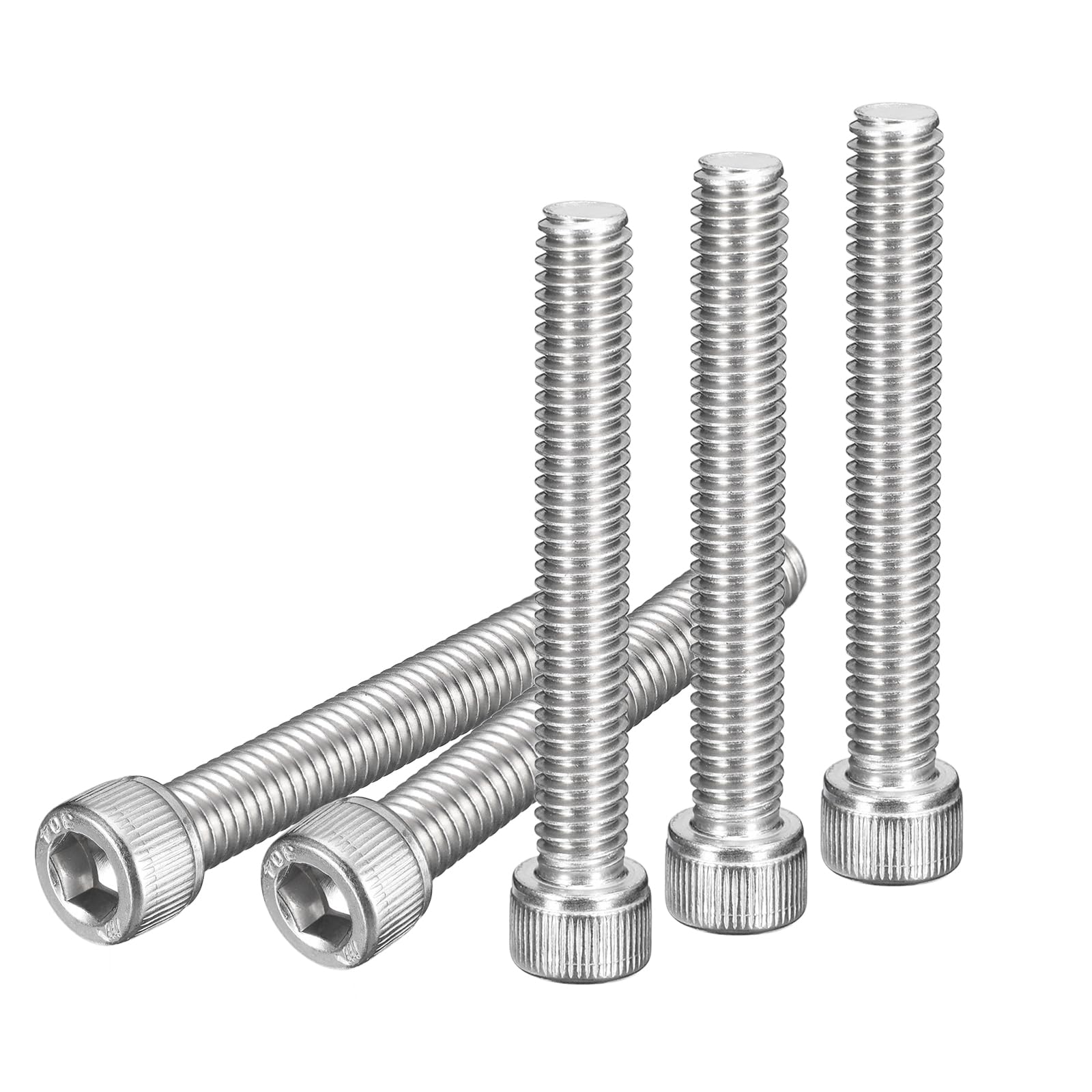 DTGN 5/16-18x2-1/4" Socket Head Cap Screws Bolts, 15Pcs 304 Stainless Steel 18-8, Machine Hex Socket Screw, Hex Drive, Bright Finish, UNC Coarse Thread Fully Threaded