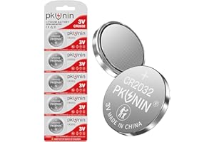 Ocvrszsw PKUNIN CR2032 Lithium 3V Coin Battery, CR2032 3V Battery for Key Fob, CR2032 Lithium Battery, 2032 Battery 5 Pack
