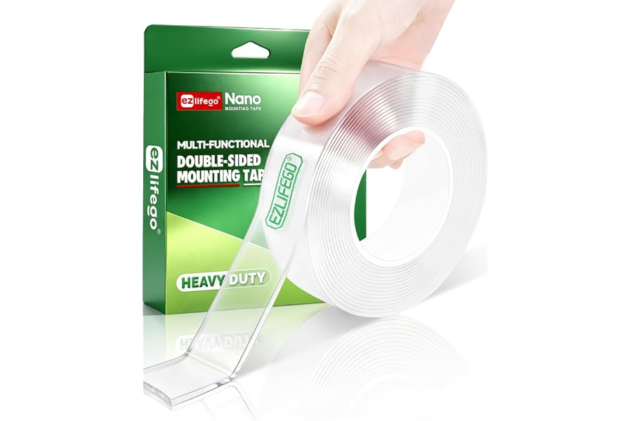 Get It Now EZlifego Heavy Duty Invisible Bond Nano Double Sided Mounting Tape, 9.85FT | Nano-Tech, H