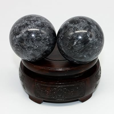 Buy 2 Dark Grey Marble Baoding Health Stress Exercise Balls Chinese Exercise Stress Balls Craft Collection Bag Packed Online In Indonesia B01n0o2nhy