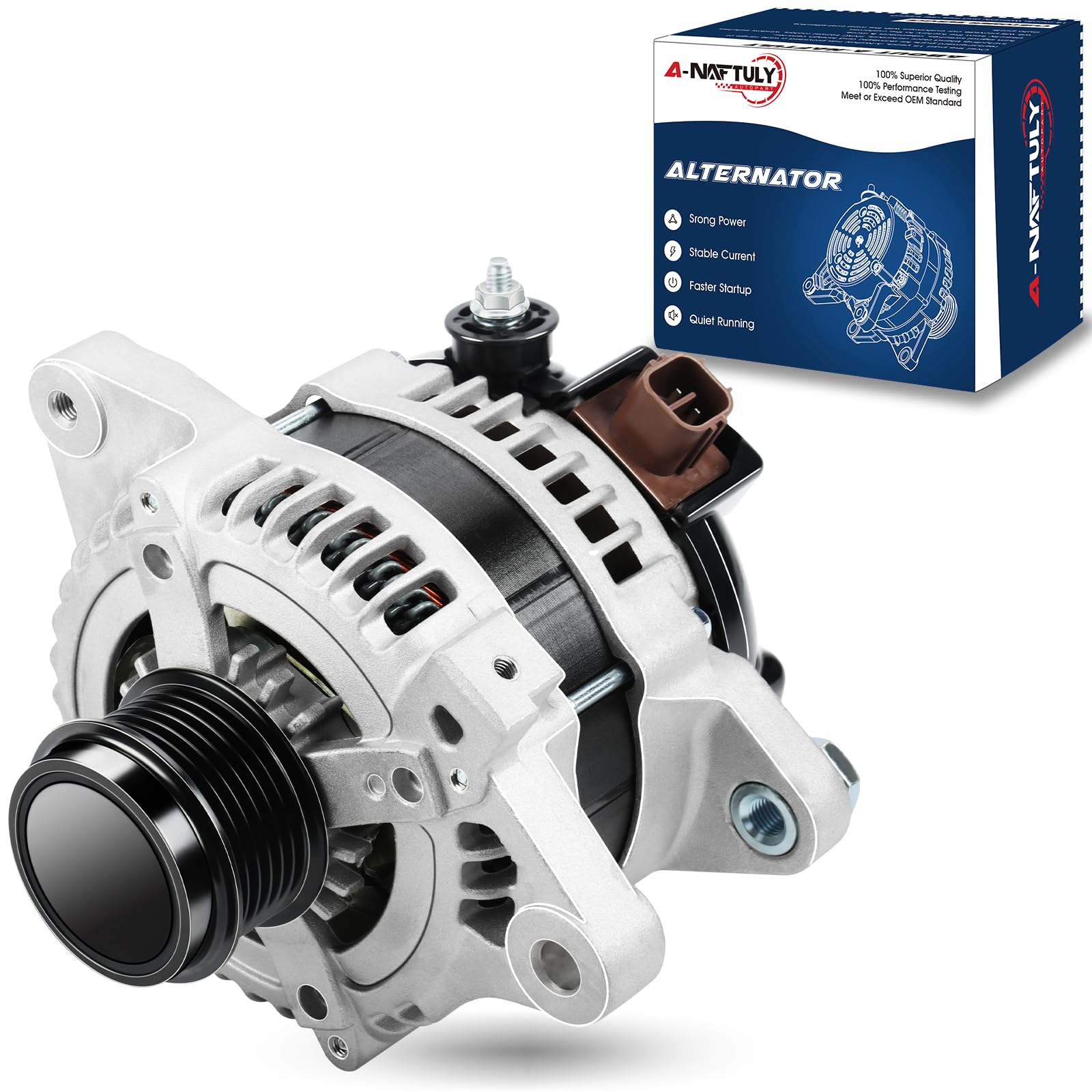 Photo 1 of Alternator 11385N Fits for 1.8L L4 2009-2011 Toyota Corolla, 2009-2010 Toyota Matrix, 2009-2010 Pontiac Vibe, 2008-2014 Scion xD, 100A, 11386, 12897, 210-0731, 210-0699, 104210-5490