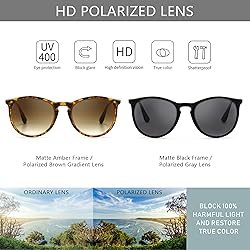 SUNGAIT Vintage Round Sunglasses for Women Men