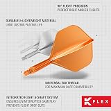Target Darts K-Flex Integrated Flights and Shafts No2 Orange Medium Pack of 3 view 6