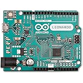 Arduino Leonardo with Headers [A000057] - ATmega32U4 Microcontroller, 16MHz, 20 Digital I/O Pins, 7 PWM, USB HID Support, Bui