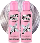 Crazy Color Metallic Platinum Semi-Permanent Duo Hair Dye Purple Toner 200ml