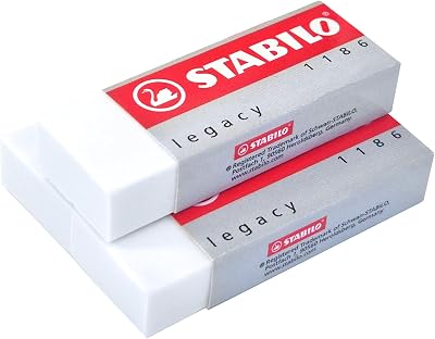 STABILO Eraser Legacy 1186 Pack of 3 White