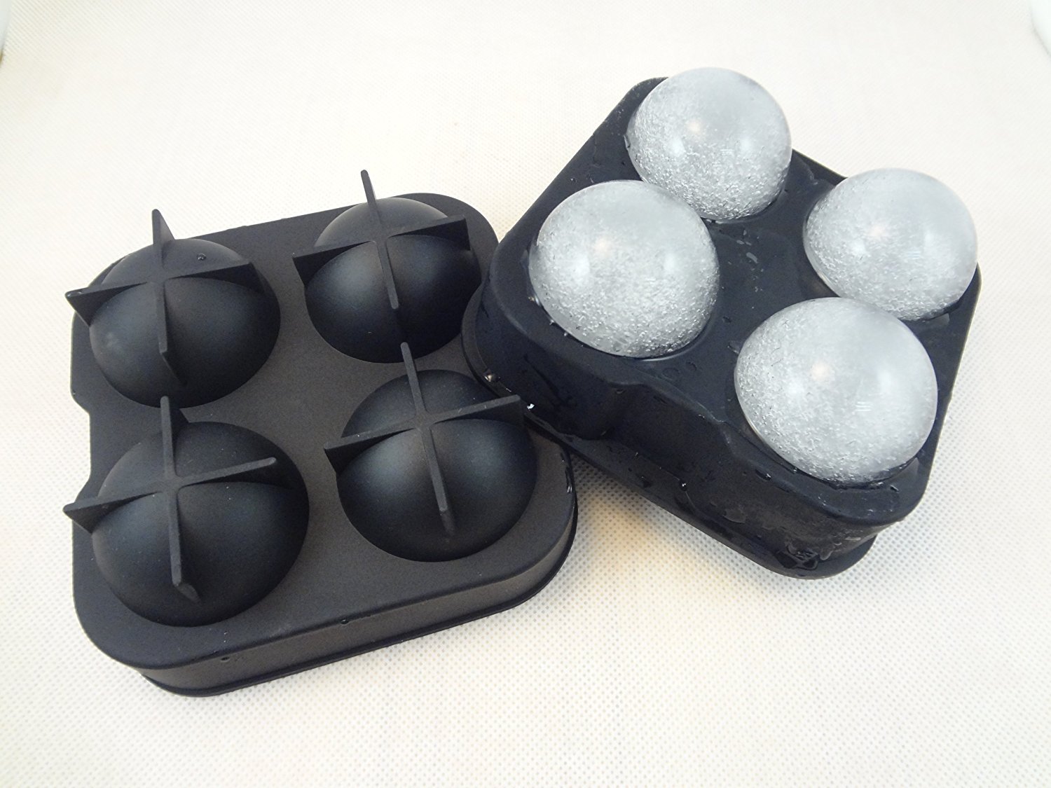 Froz Ice Ball Maker - Molde de silicona para hacer bolas de hielo con capacidad para 4 bolas de 4,5 cm