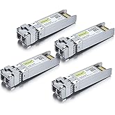 10Gtek 10GBase-SR SFP+ Transceiver 10G 850nm MMF up to 300 Meters Compatible with Cisco SFP-10G-SR Meraki MA-SFP-10GB-SR Ubiq