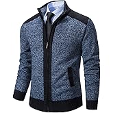Msmsse Men's Cardigan Sweaters Full Zip Knitted Sweater for Men