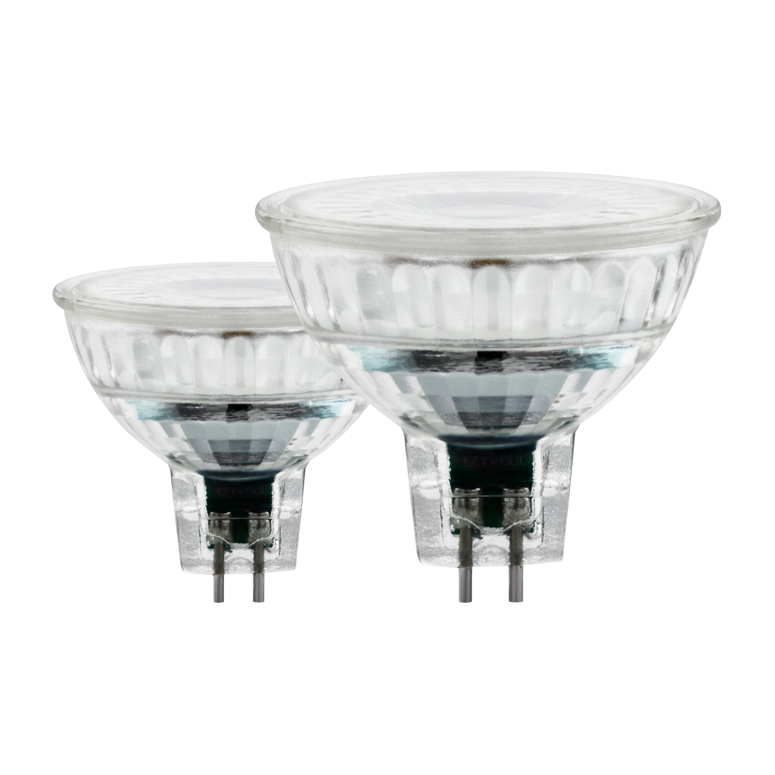 EGLO Set of 2 LED light bulbs, GU5,3 reflector lamps, 4.5 watts each (equivalent to 35 watt), 350 lumen, warm white glow, 2700 Kelvin, MR16 spotlights, Ø 2"