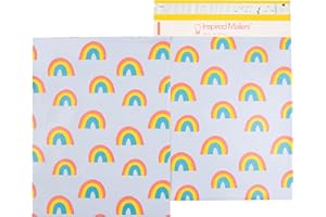 Inspired Mailers - Poly Mailers 10x13-100 Pack - Rainbows - Large Mailing Envelopes - Shipping Envelopes - Shipping Bags for Small Business - Packing Envelopes