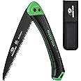 MOSSY OAK Folding Saw - 7 Inch Pruning Hand Saw with Pouch, D6A & M2 Bimetal Saw Blade, Hunting Saw Foldable for Deer, Tree, Wood, and Limb Cutting