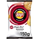 Lays Pizza Hut Margherita - Knusprig Gesalzene Kartoffelchips f&uuml;r eine gelungene Party Pizza Flavor Potato Chips, Crispy Natural Potato Chips with Tomato, Cheese &amp; Herb Seasoning, Imported European Lay&rsquo;s Gourmet Snack Chips, Crunchy Pizza-Inspired Potato Snack, 1x 150 g / 5.29 oz