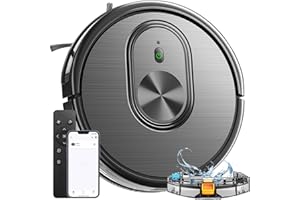 XIEBRO Robot Vacuum and Mop Combo, 3 in 1 Mopping Robotic Vacuum with Schedule, App/Bluetooth/Remote, Max Suction 1600Pa, Self-Charging Robot Vacuum Cleaner, Slim, Ideal for Hard Floor, Pet Hair, Carpet
