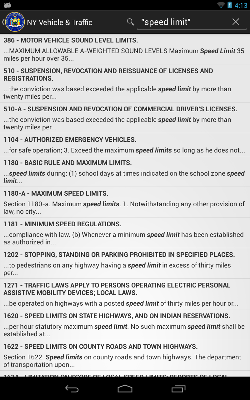2015 NY Vehicle and Traffic Law (VTL)