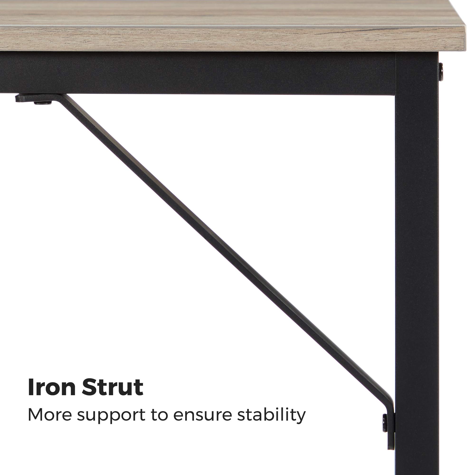 VASAGLE Computer Desk, Gaming Desk, Home Office Desk, for Small Spaces, 19.7 x 39.4 x 29.9 Inches, Industrial Style, Metal Frame, Greige and Black ULWD041B02