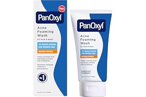 PanOxyl Acne Foaming Wash Benzoyl Peroxide 10% Maximum Strength Antimicrobial, 5.5 Oz