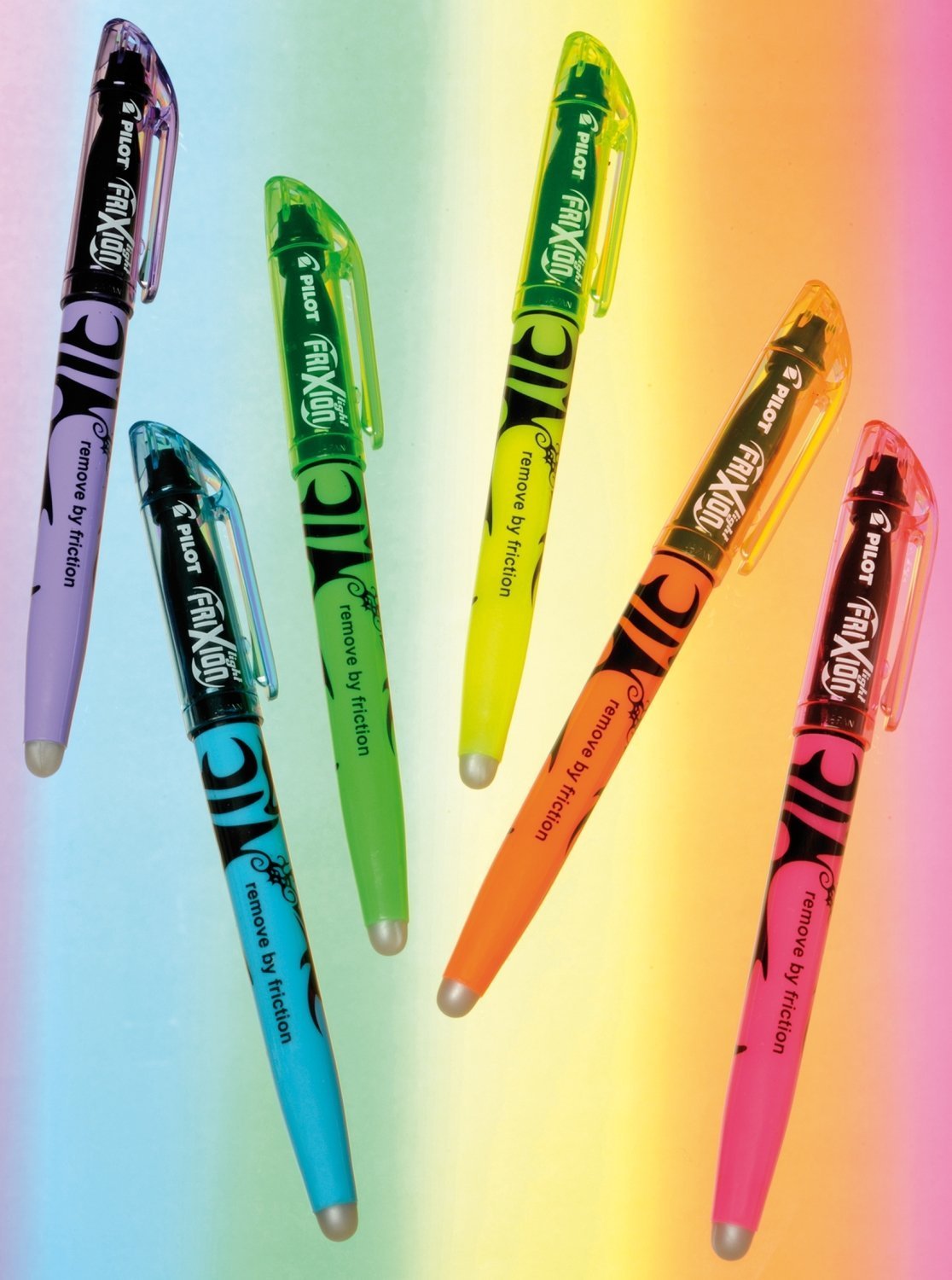 Pilot FriXion Light 4136S6 Highlighters, Pack of 12, Pink/Yellow/Green/Blue/Purple/Orange, multicoloured, 1 count (Pack of 12) - Image 3