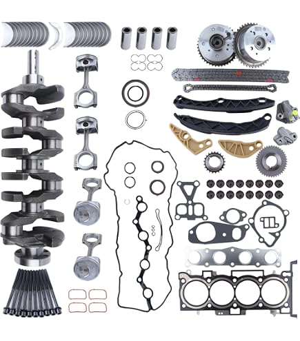 Complete 2.4L Engine Overhaul Rebuild Kit W/ Rods, Pistons, Rings, Timing Chain VVT - Chevy Buick GMC-518555