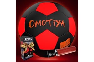 OMOTIYA LED Light Up Soccer Ball - Glow in The Dark Soccer Balls Size 5 - Sports Gear Soccer Gifts for Boys & Girls 8-12+ Year Old - Kids, Teens Football Gift for Ages 8 9 10 11 12